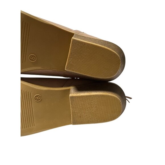 Serra Tan Ankle Booties With Back Zipper and Low Heel Women's Size 8 - Picture 13 of 14